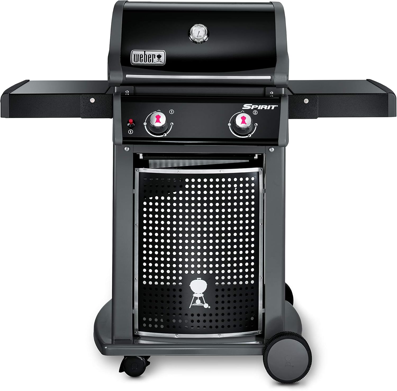 Weber - Spirit II (série E-310) - 60x46 cm - 3 brûleurs, grilles Gourmet, GS4, tablettes, noir/argent