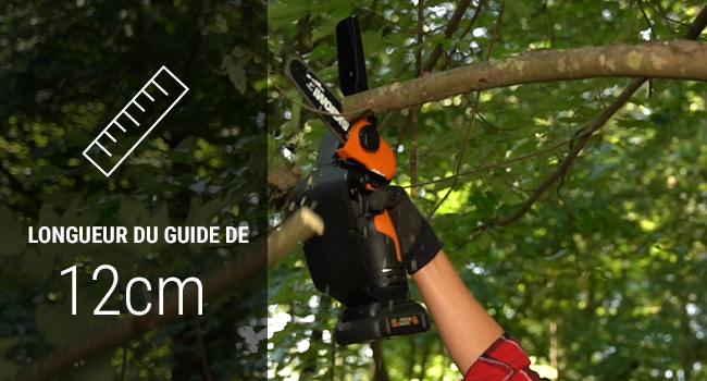 Longueur du guide de 12 cm