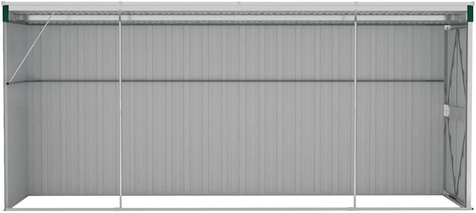 Générique Abri de Jardin Mural Vert 118x382x178 cm Acier galvanisé,Structures extérieures, Cabanes & abris de Jardin,316229