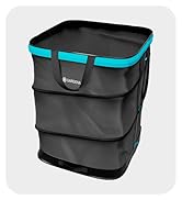 Série d'images montrant une boîte à lunch noire avec garniture turquoise. Plusieurs vues présentent un design empilable avec des compartiments et un système de fermeture sécurisé du couvercle.