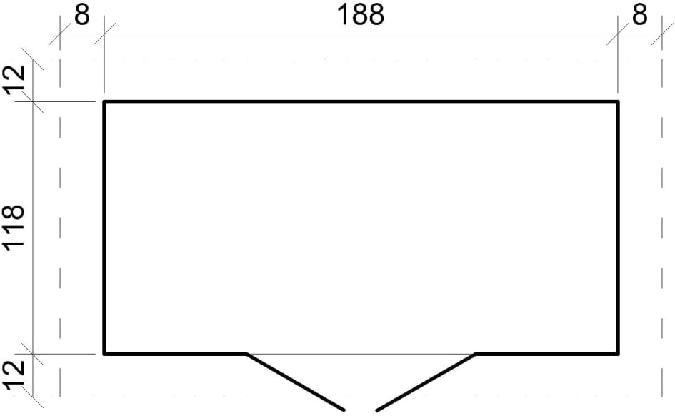 Timbela - abri de jardin bois - 204x142x200cm - rangement outils, vélos M311C