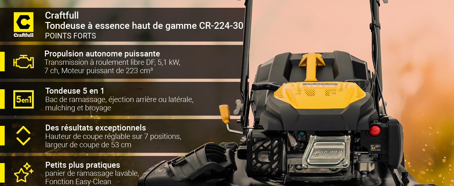 Tondeuse à gazon jaune avec interface affichant du texte : panneau de commande indiquant la présence de capteurs de pression et divers paramètres de fonctionnement.