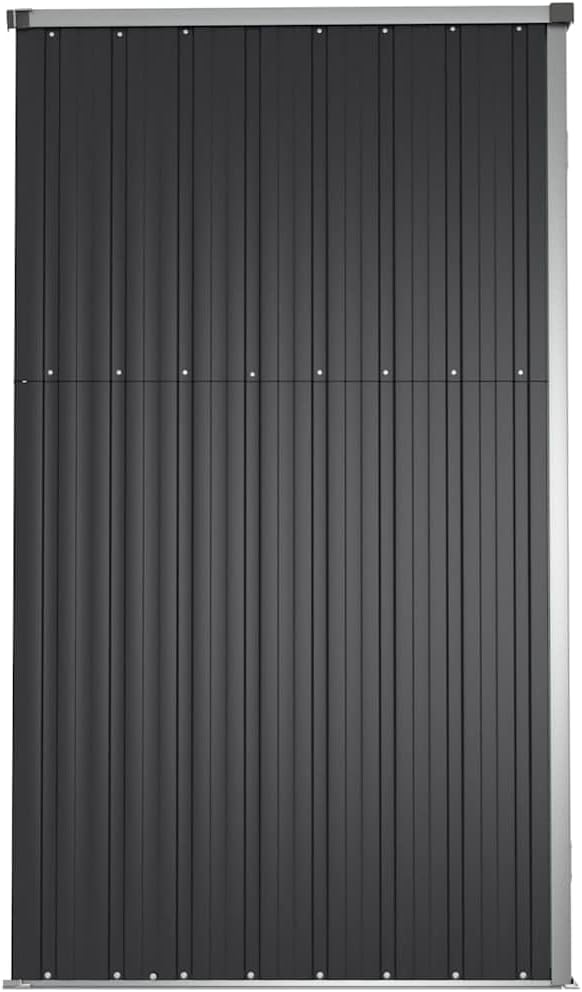 vidaXL Abri à Outils de Jardin Remise de Stockage Organisateur d'Outils Cabane de Rangement Extérieur Anthracite 161x89x161cm Acier Galvanisé