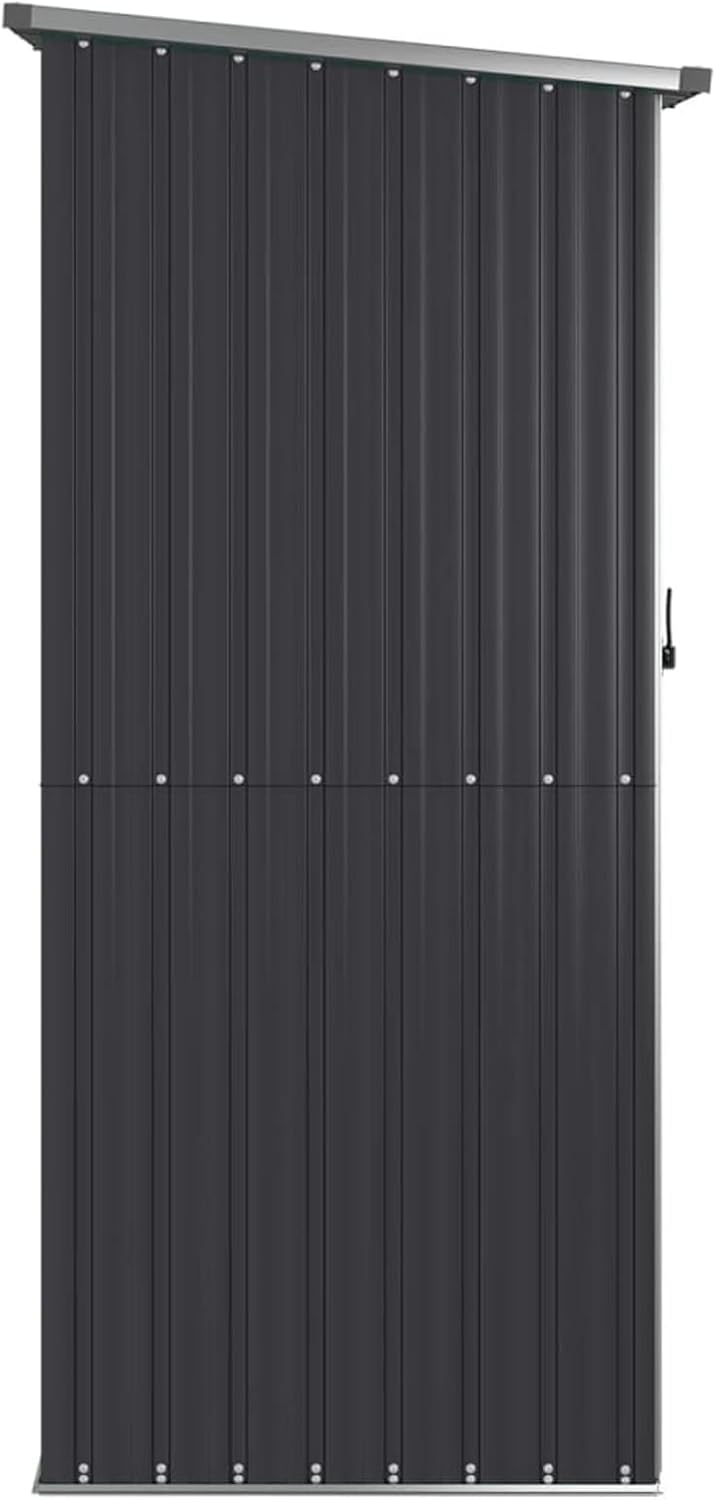 ShGaxin - abri de jardin acier galvanisé, 118,5x97x209,5cm, anthracite