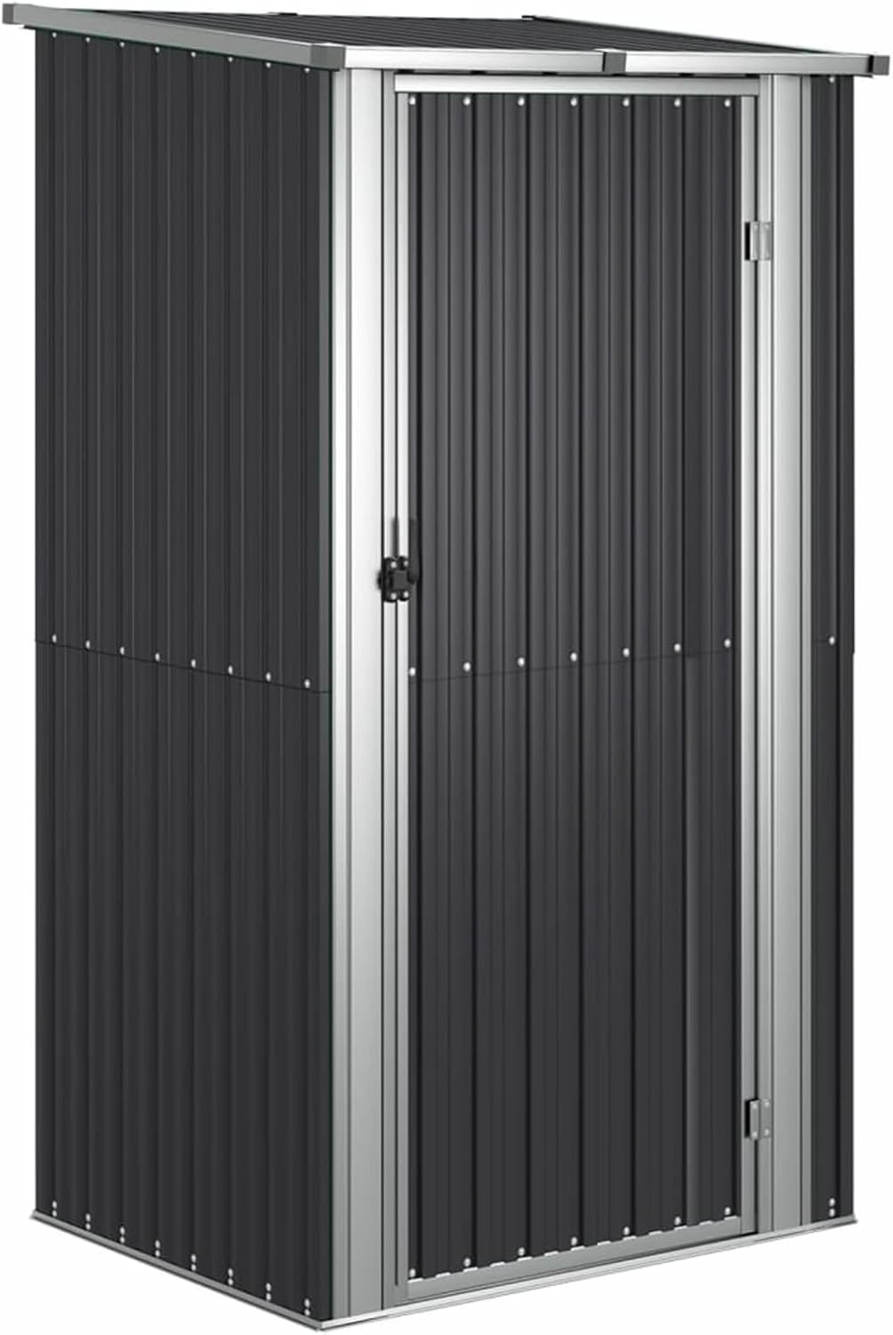 ShGaxin - abri de jardin acier galvanisé, 118,5x97x209,5cm, anthracite