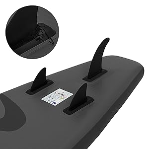 ECD Germany Planche de stand up noir paddling Makani 320x80x15 cm SUP gonflable Planche paddle surf