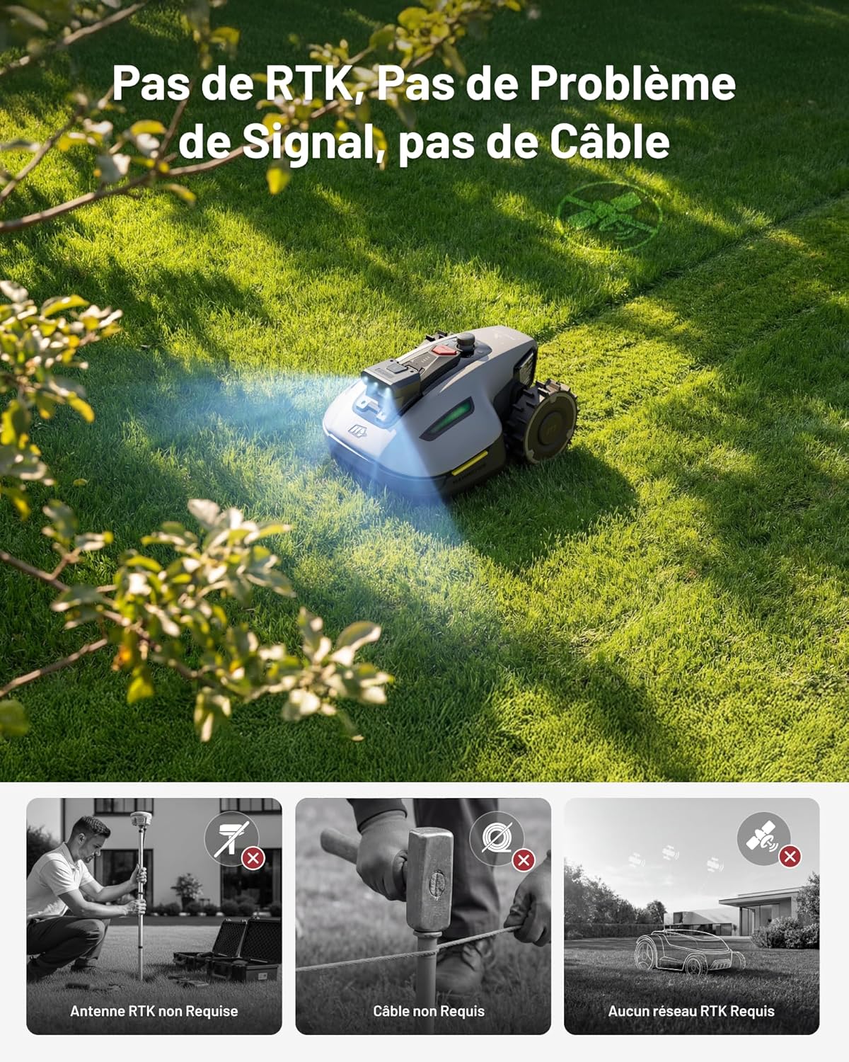 MAMMOTION - YUKA Mini 2 Series - 500m² - AI, cartographie multi-zone, DropMow - YUKA Mini 2 500