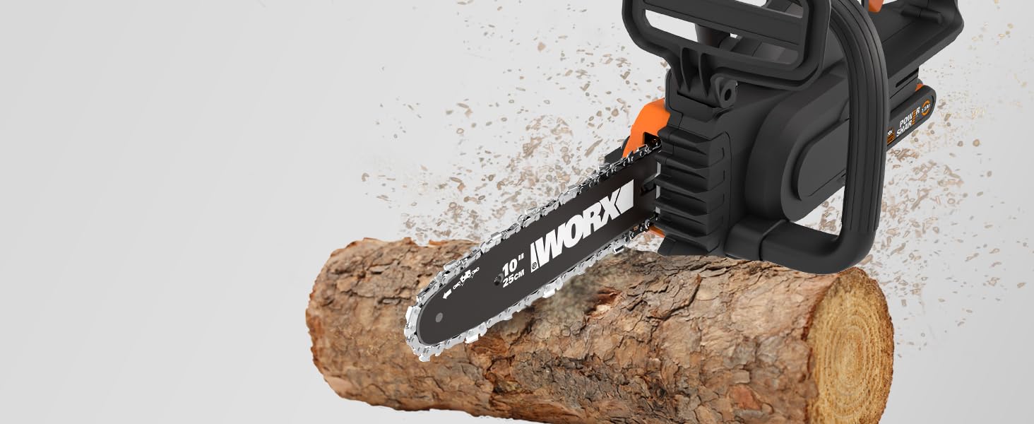 Tronçonneuse 20V Worx : coupe rapide et propre