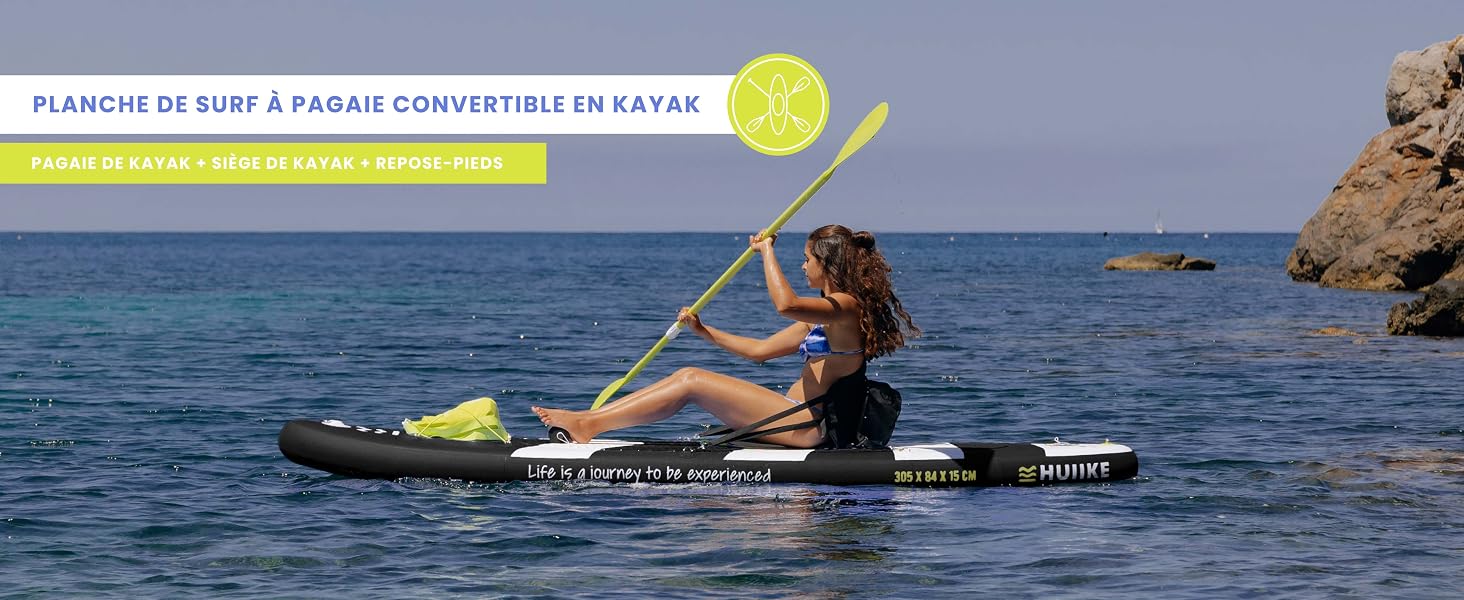 Paddle Gonflable 2 Personnes qui se transforme en kayak gonflable