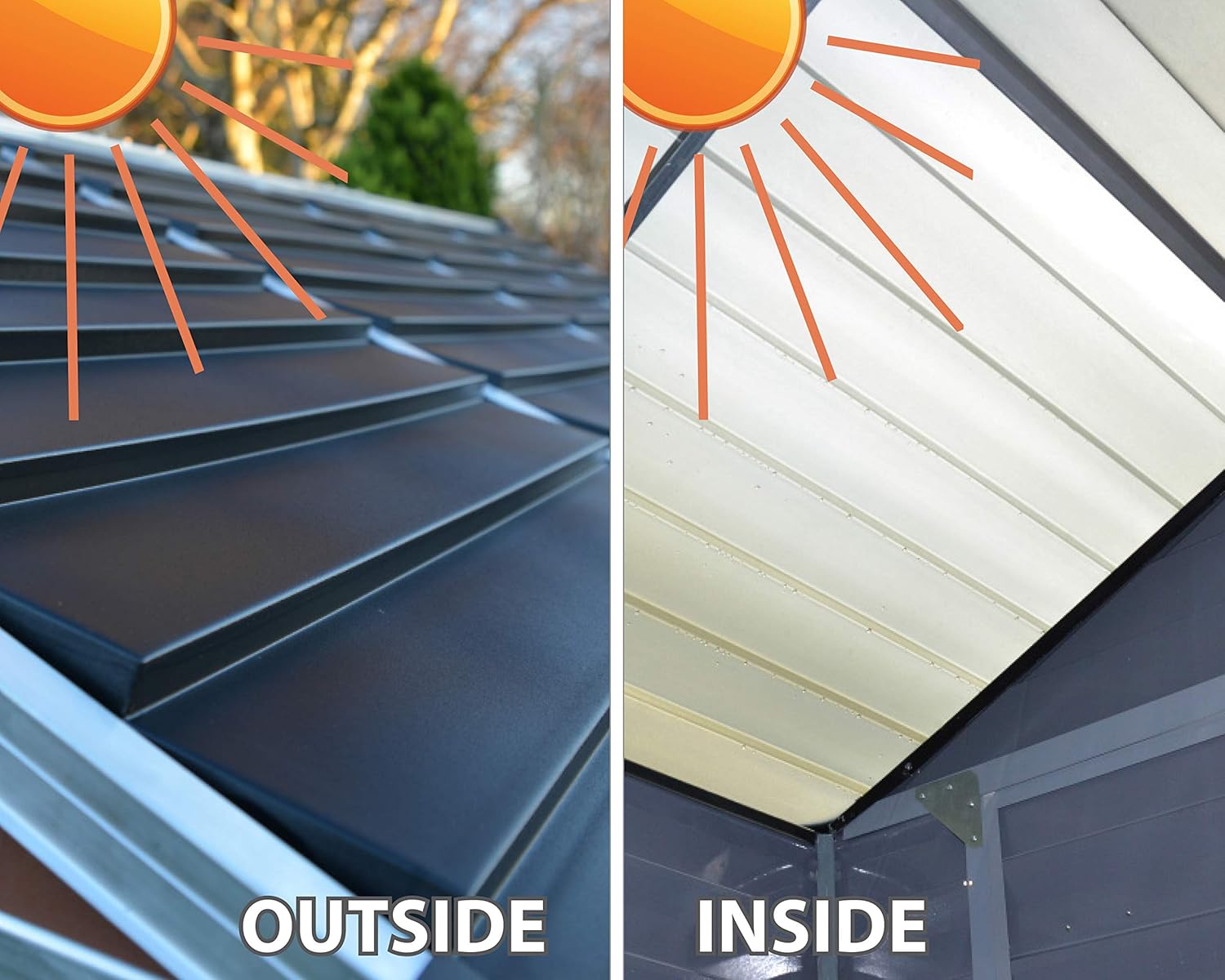 Canopia by Palram Abri de jardin en Kit Skylight 5.6m², Cadre en aluminium, panneaux en polycarbonate, Ambre