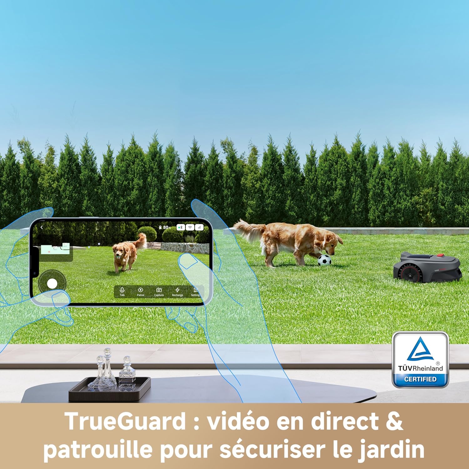 MOVA - Robot tondeuse ViAX - 250 m² - AI, sans fil, coupe bordure, ViAX250