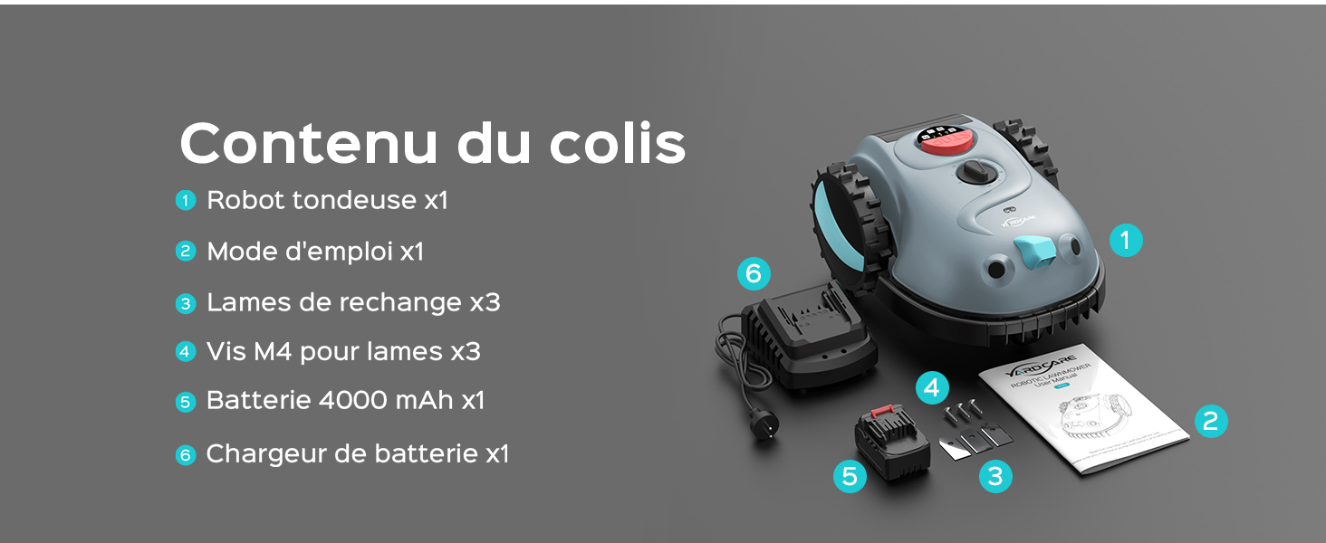 robot tondeuse gazon batterie