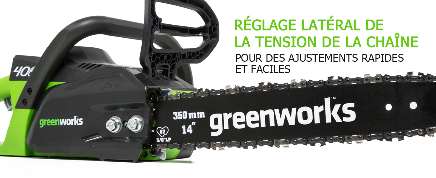 Tronçonneuse sans fil Greenworks avec moteur sans balais