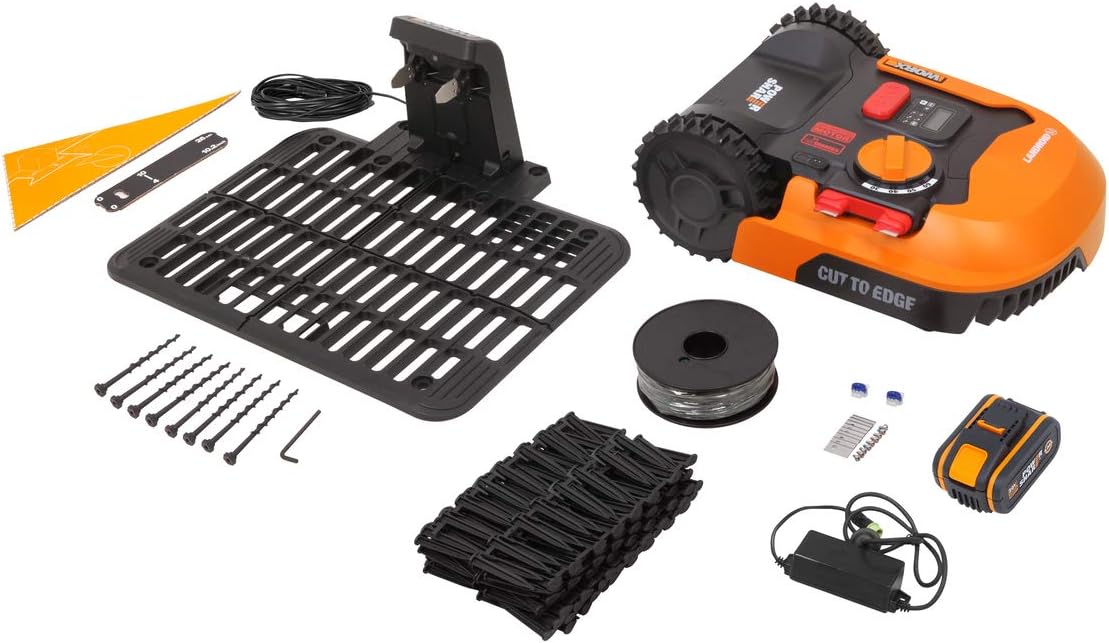 WORX - Landroid Série - 700 m², pente 35%, bordures, WR142E