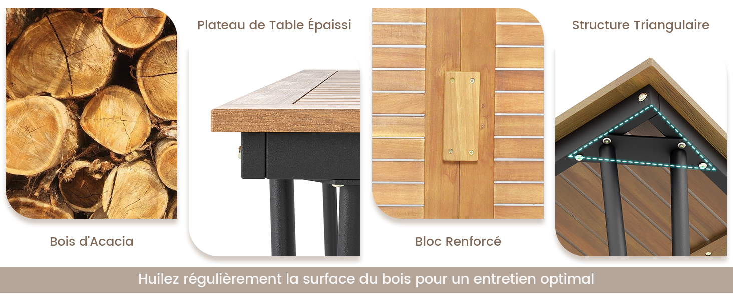 Schéma d'assemblage technique montrant les composants en bois, la quincaillerie et les instructions de montage pour l'installation de meubles ou d'étagères.