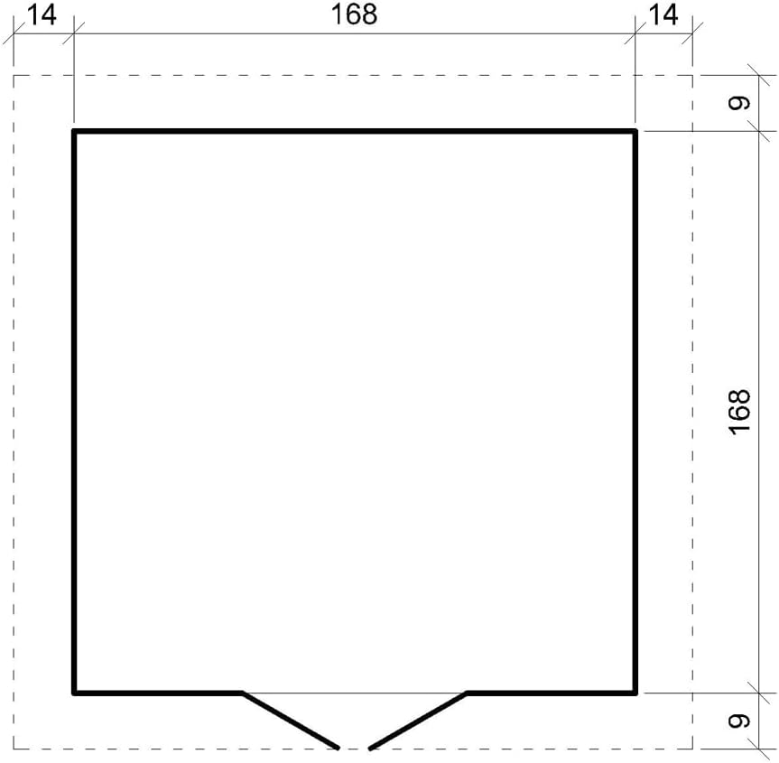 TIMBELA - abri de jardin bois, 186x196x218 cm, stockage, outils, vélos - M320