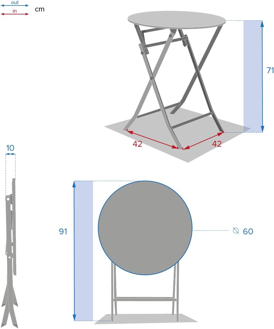 Hespéride - Greensboro - Ø Ronde 2 places - acier Epoxy antirouille