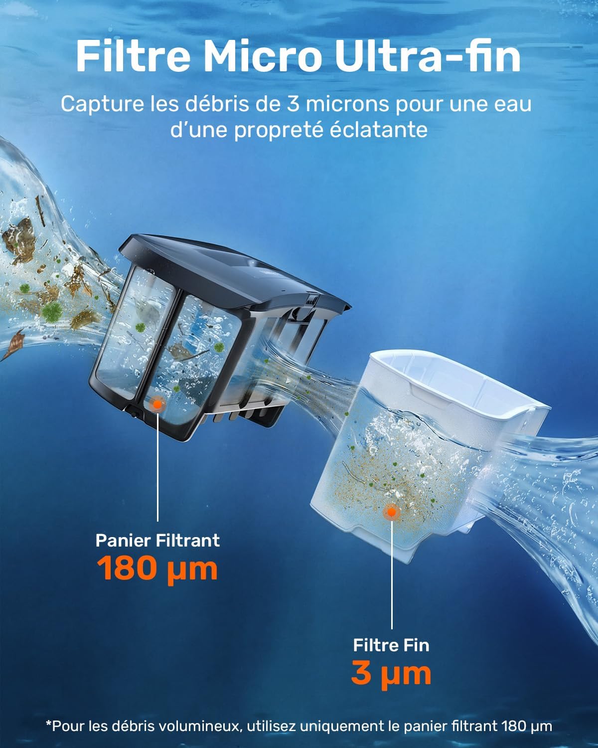 Gosvor (2026 Nouveau) LiteVac G1 Robot Piscine Fond et Parois, 6,9 kg Ultra Léger, Jusqu’à 200 Min d’Autonomie, Double Filtration, Navigation Intelligente & App, pour Piscines Jusqu’à 200 m²