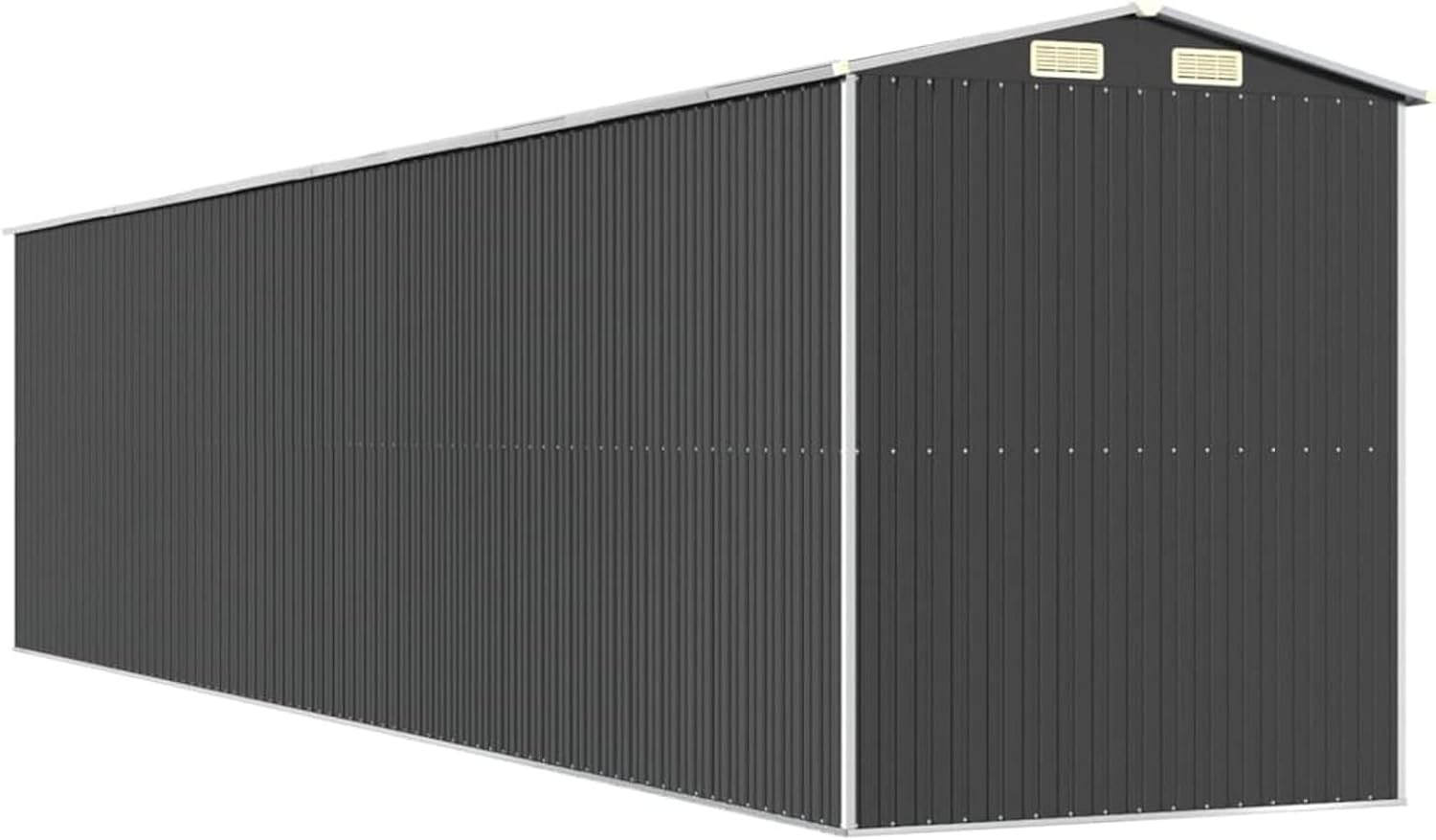 ShGaxin Abri de jardin, abris pour parcelles, abris de jardin, abri de jardin extérieur, maisons préfabriquées, acier galvanisé anthracite 192 x 855 x 223 cm