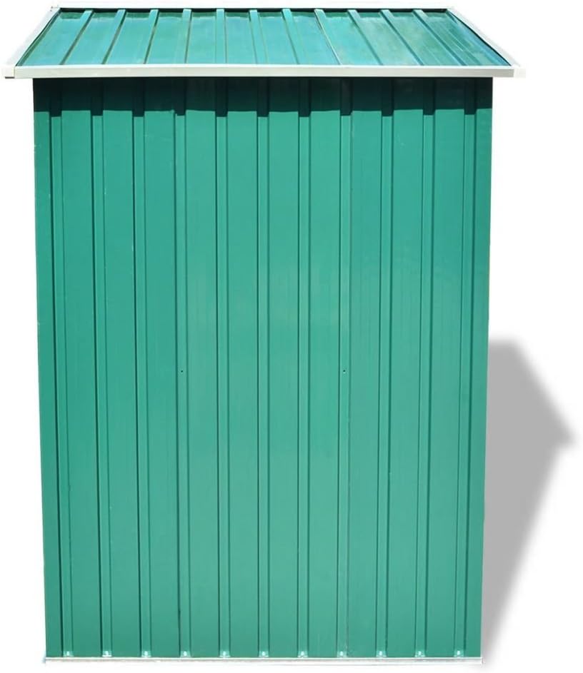 ZEYUAN Abri de Stockage pour Jardin Métal Vert 204 x 132 x 186 cm,Abris De Jardin,Abri De Stockage pour Jardin,Abri D'Outils De Jardin