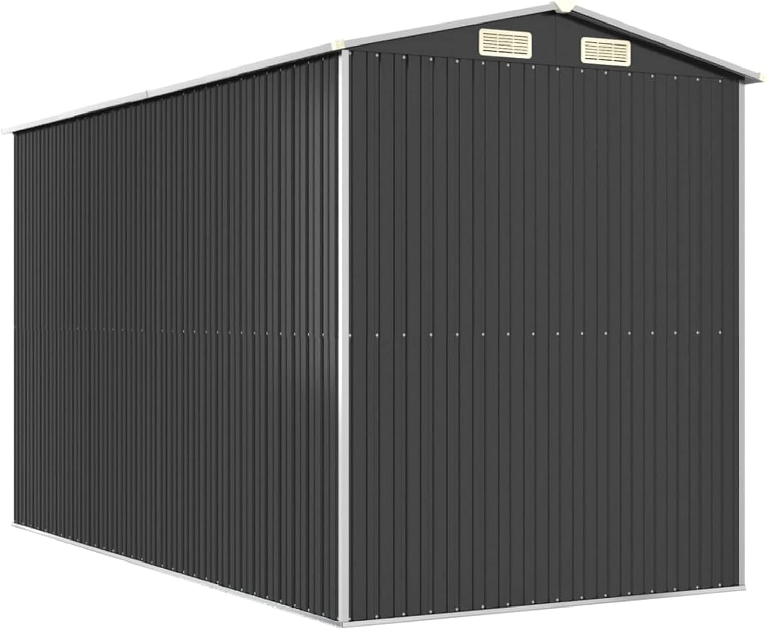 LAPOOH Abri de Jardin Anthracite 192x357x223 cm Acier galvanisé,Abris de Jardin,Abri de Stockage pour Jardin,Abri d'outils de Jardin