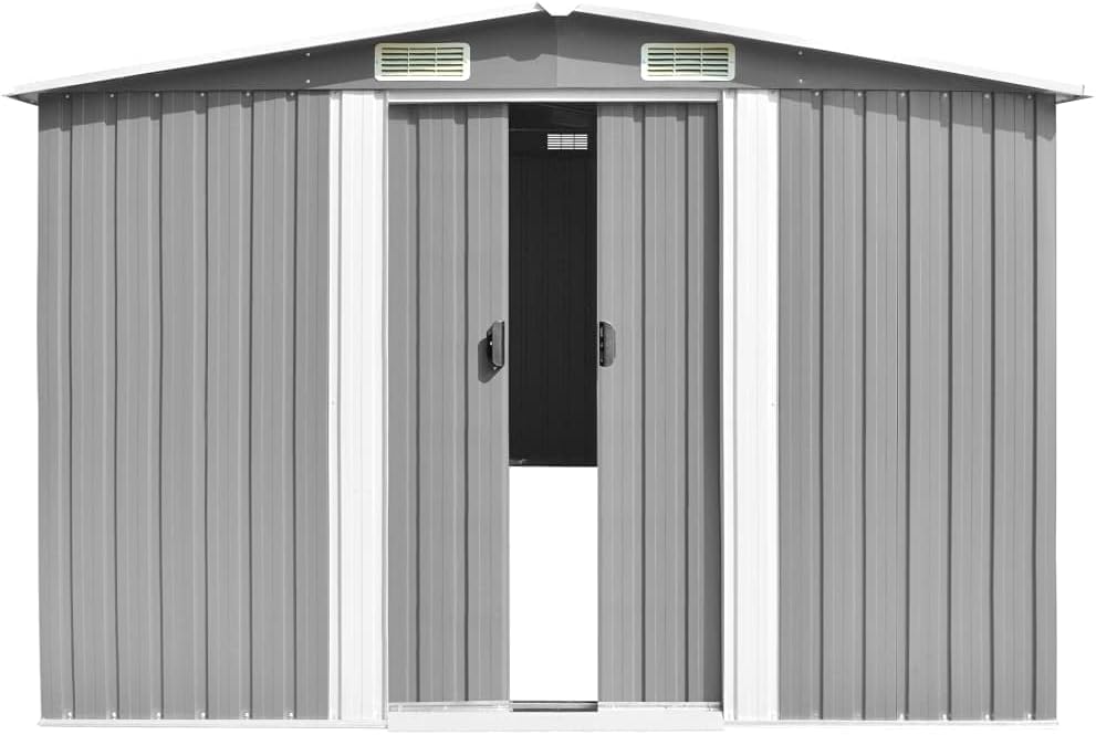 Générique Abri de Jardin 257x580x181 cm Métal Gris,Maison & Jardin, Pelouses & Jardins, Vie en extérieur, Structures extérieures, Cabanes & abris de Jardin, Gris (Poids 122.05KG)