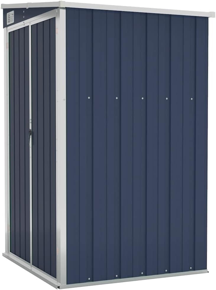Solivagant Remise de Jardin Murale Anthracite 118x100x178 cm Acier,(22.7 KG)