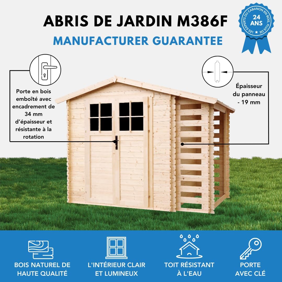 Abri bois 4,5 m²