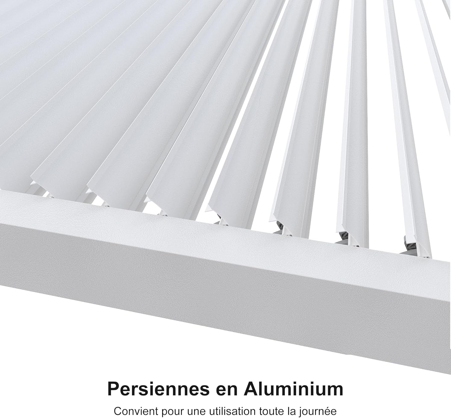 PURPLE LEAF - Pergola Bioclimatique, 4,8x3,68m, aluminium, lames orientables