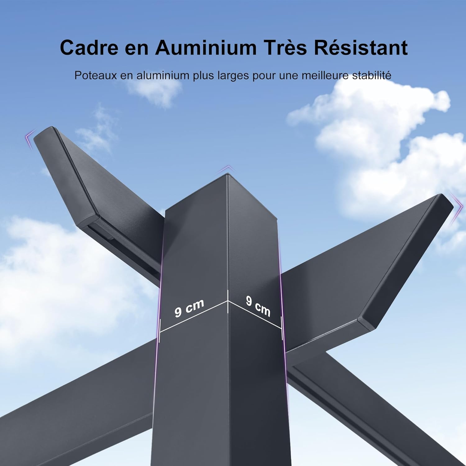 PURPLE LEAF - Pergola aluminium série - 4x3m - toit rétractable, imperméable, gris