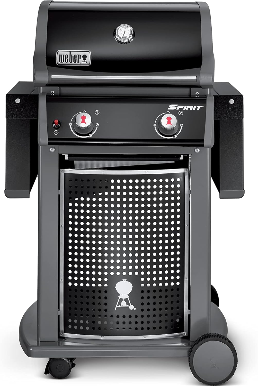 Weber - Spirit II (série E-310) - 60x46 cm - 3 brûleurs, grilles Gourmet, GS4, tablettes, noir/argent