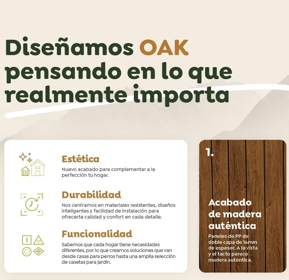 Hoggar - Oak O40 - 3,62 m² - résine, double porte, fenêtre, imperméable
