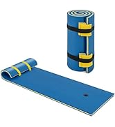 HOMASIS Tapis Flottant en Mousse XPE pour 1/4/6 Personnes, Matelas Flottant Piscine Enroulable, H...