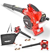 Hecht Aspirateur souffleur à essence broyeur à essence avec moteur 2 temps puissant et 50 litres Fa...