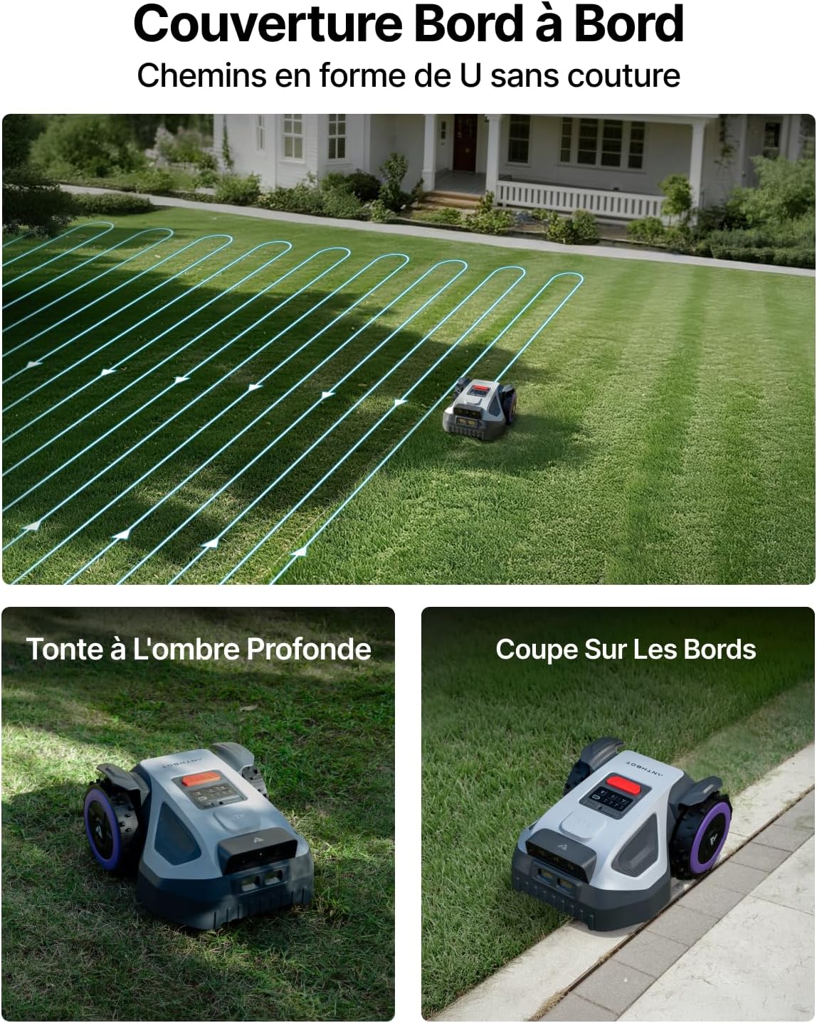 Anthbot - Robot tondeuse Premium, 4G, RTK, garage, 20 lames - M9