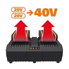 tronçonneuse batterie électrique sans fil 40v chargeur chaȋne moteur elagueuse coupe outil jardin