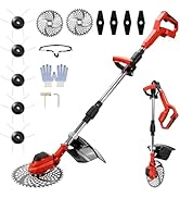 Débroussailleuse avec brosse anti-mauvaises herbes pour batteries Makita, débroussailleuse sans fil 21 V, manche télescopique 100-140 cm (2...