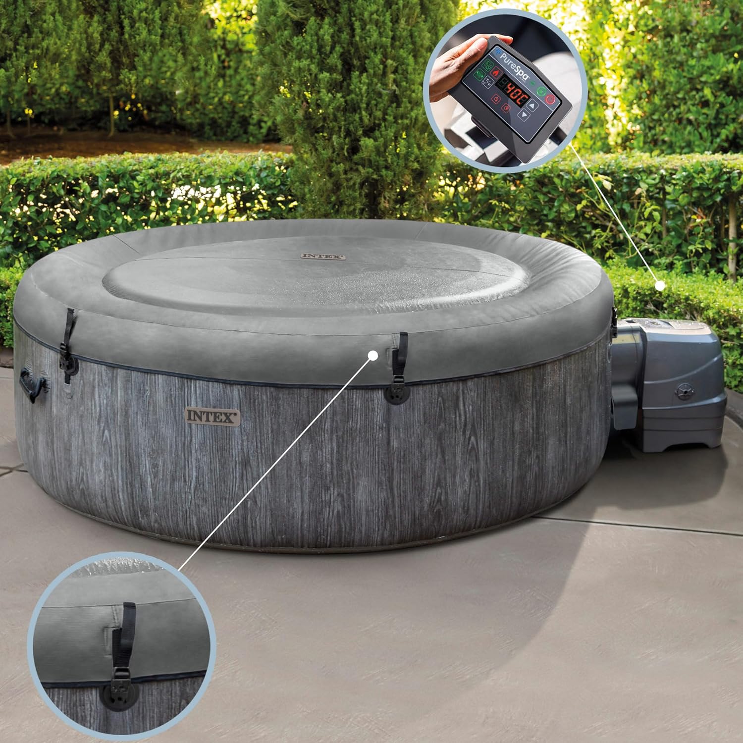Intex - Pure Spa Baltik 4 places - spa gonflable rond - 28440NP