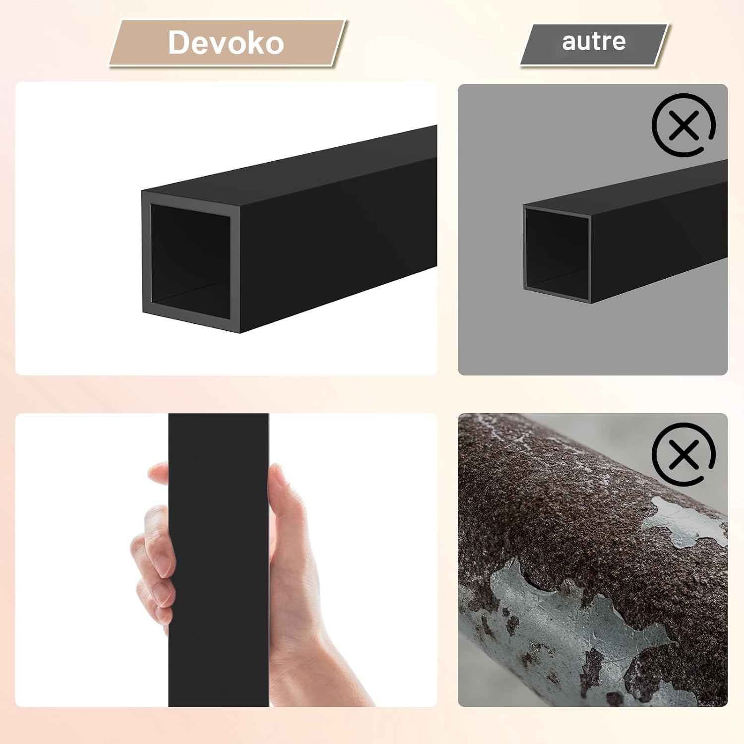 Devoko - tonnelle aluminium jardin série extérieure - 3x4m - imperméable, anti-UV, résistante hiver