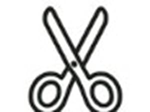 Le texte se lit comme suit : « Image 2 ». Icône de dessin au trait noir simple de ciseaux dans un style minimaliste.