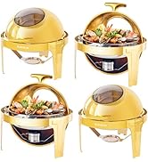 Roomark 5,7L Buffet Chafing Dish Set, Calentador Buffet Redondo, Servidor de Buffet, Calentador C...