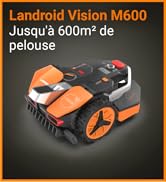 Landroid Vision M600 : jusqu&amp;amp;#39;à 600m² de pelouse