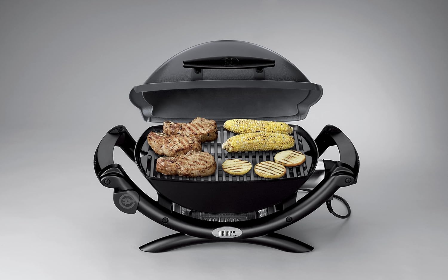 Weber - Q 1400 Série - 43x32 cm - grille fonte, cordon 1,8 m, bac amovible