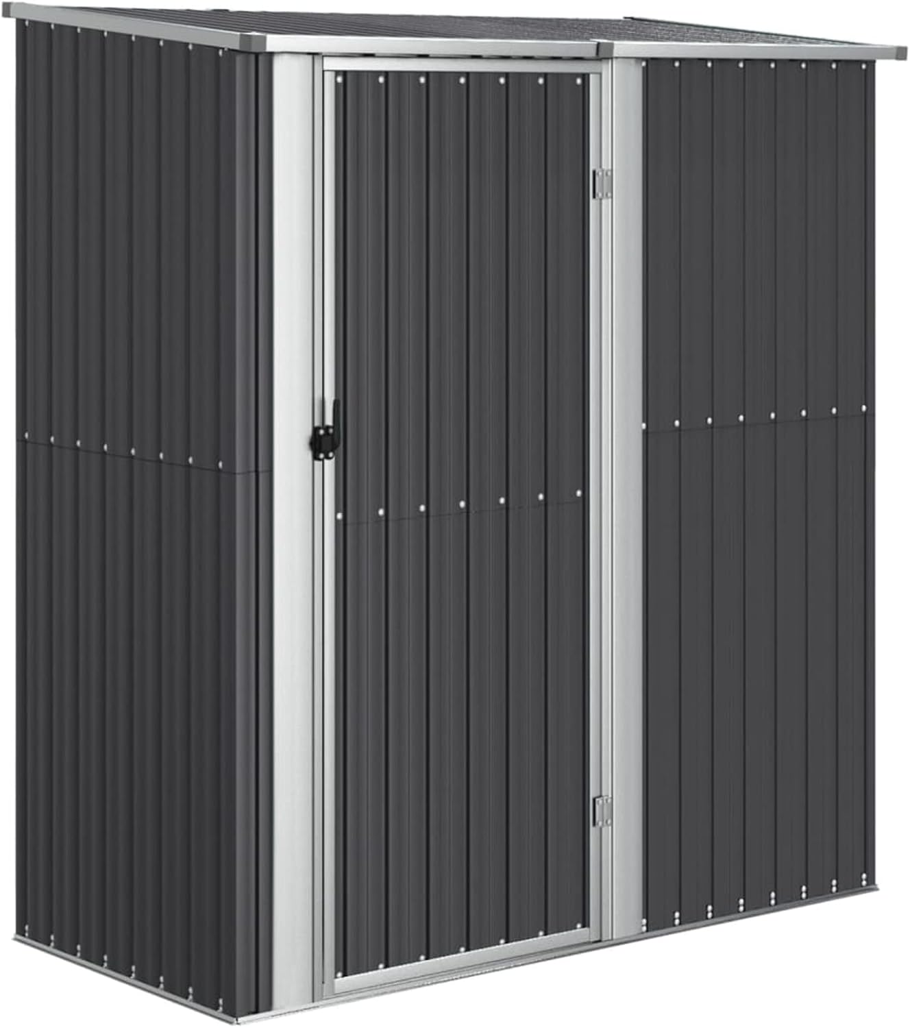 ShGaxin - abri de jardin acier galvanisé - 180,5x97x209,5 cm - anthracite - ShGaxin