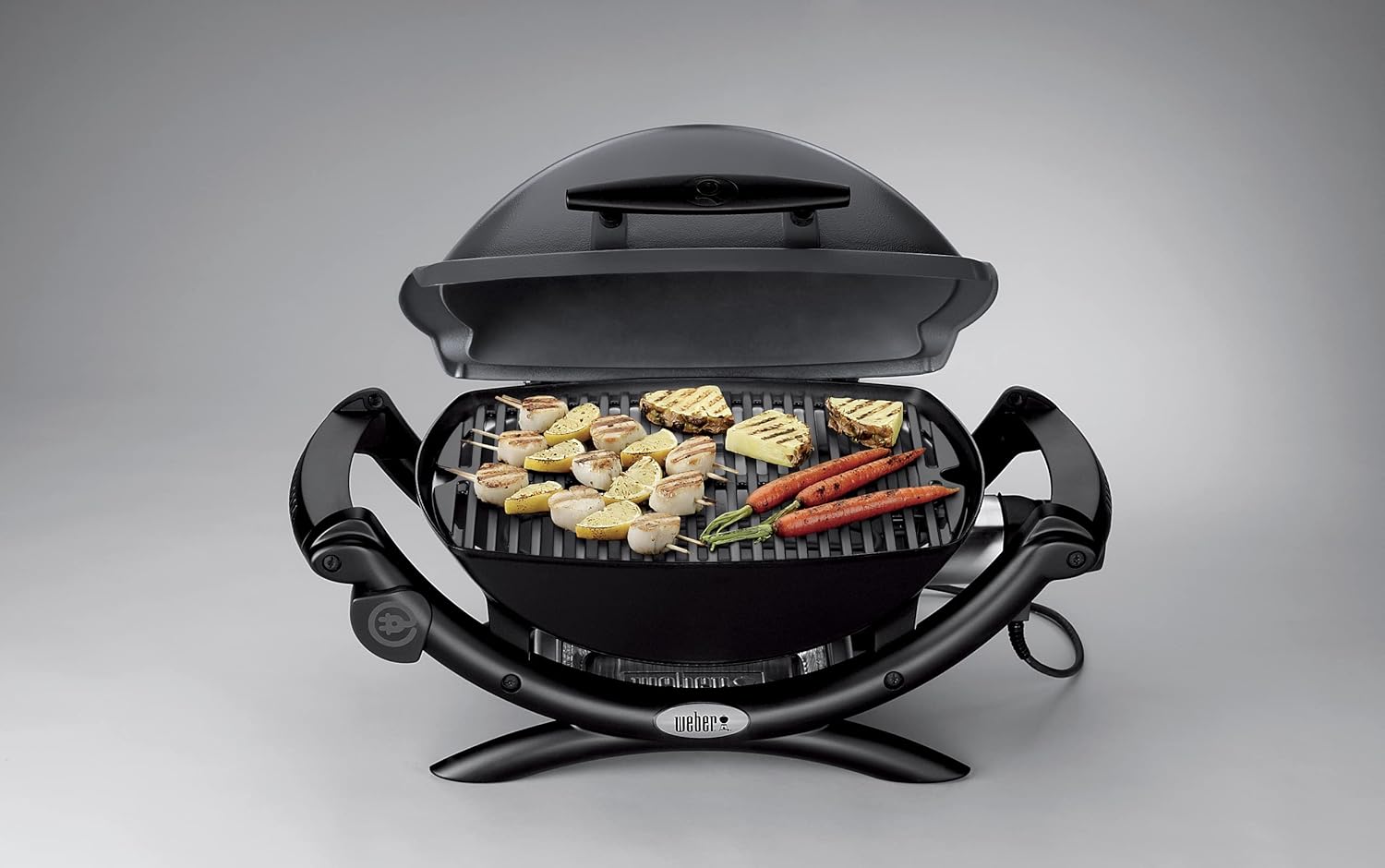 Weber - Q 1400 Série - 43x32 cm - grille fonte, cordon 1,8 m, bac amovible