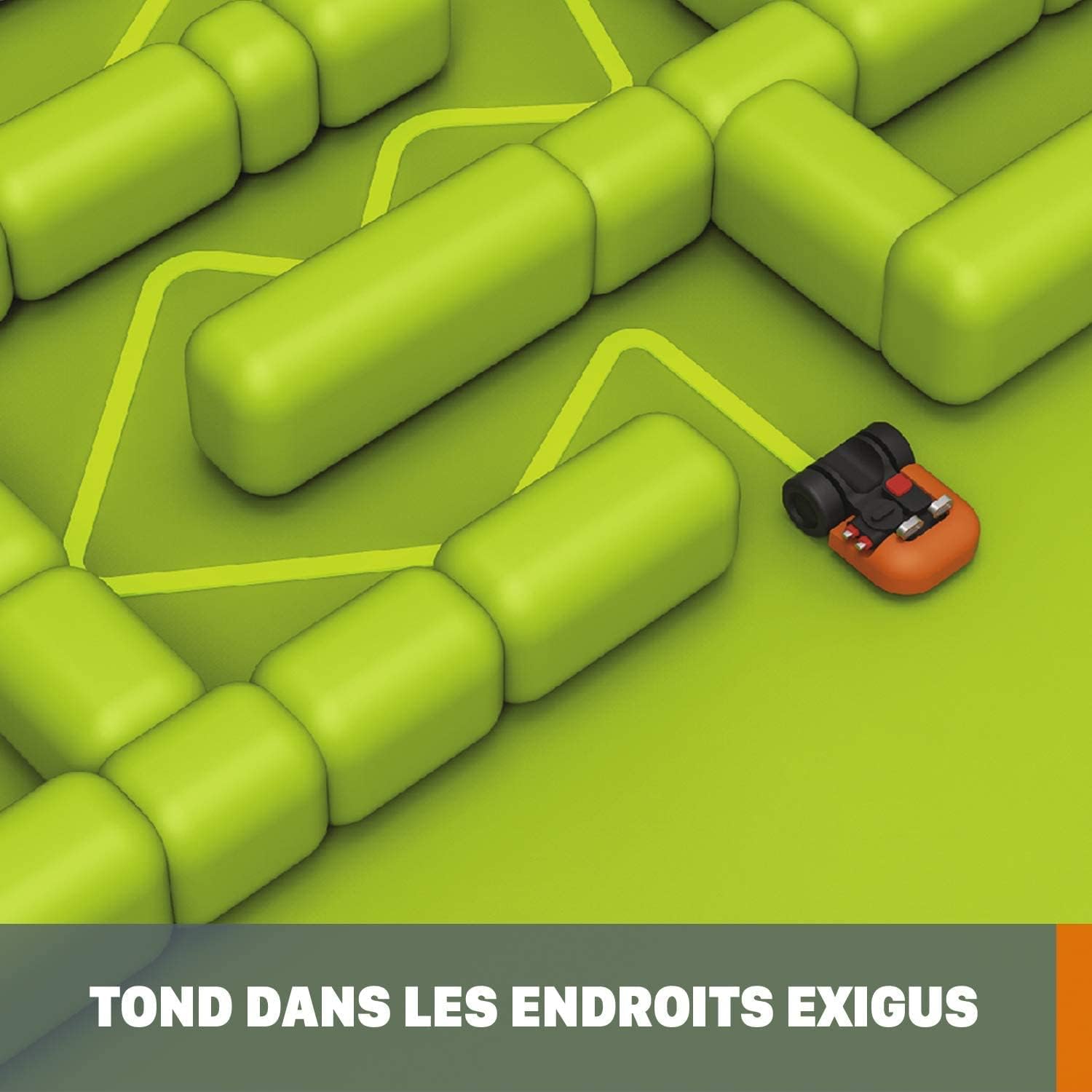 WORX - Landroid série - 2000 m² - robot tondeuse connecté pente 35% coupe bordure WR155E