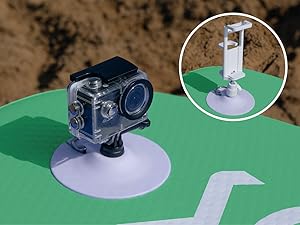 Fixez une caméra de sport à la planche ou utilisez le support pour téléphone portable