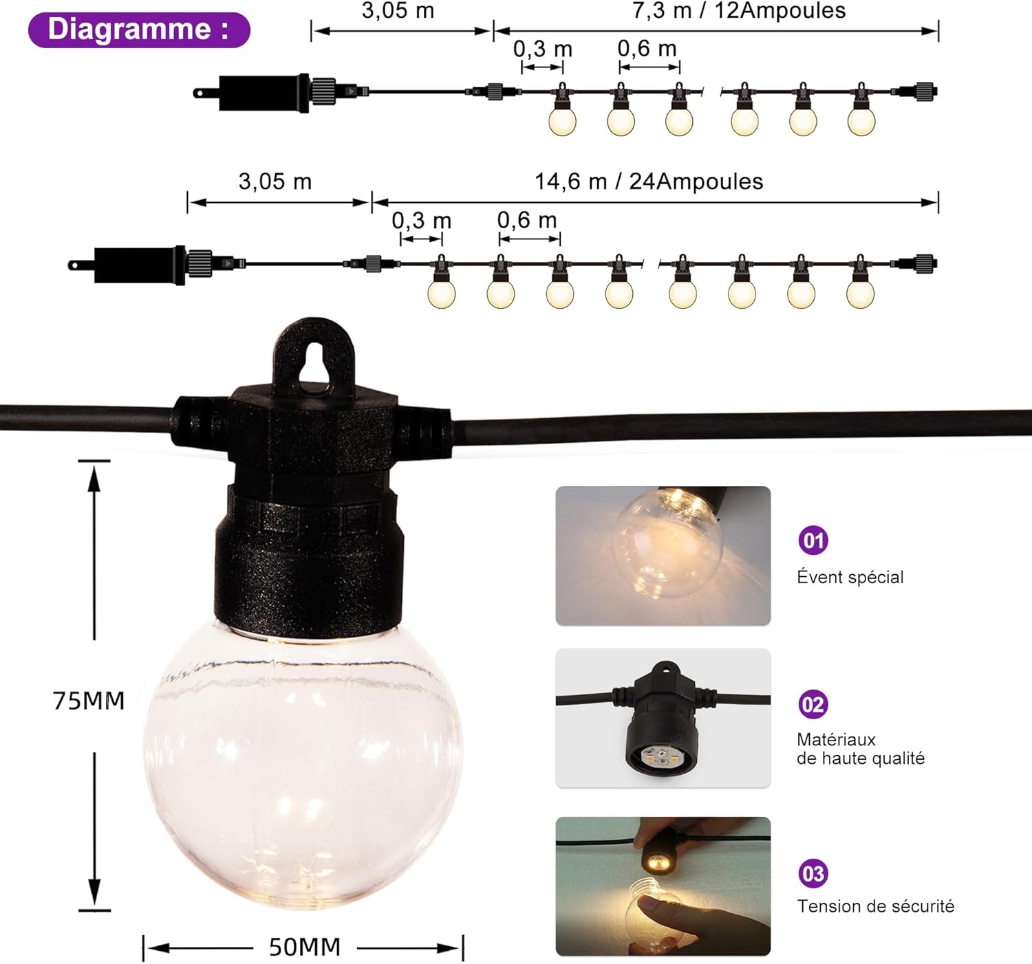 Purple Leaf - Pergola Aluminium 5.5 x 3.5 m - Éclairage LED intégré, toit rétractable, tissu teinté, structure résistant