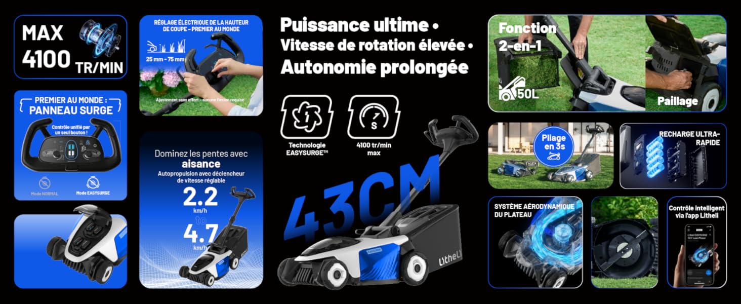 Le panneau d'interface noir affichant les spécifications techniques et les icônes semble être un affichage des informations sur le produit.