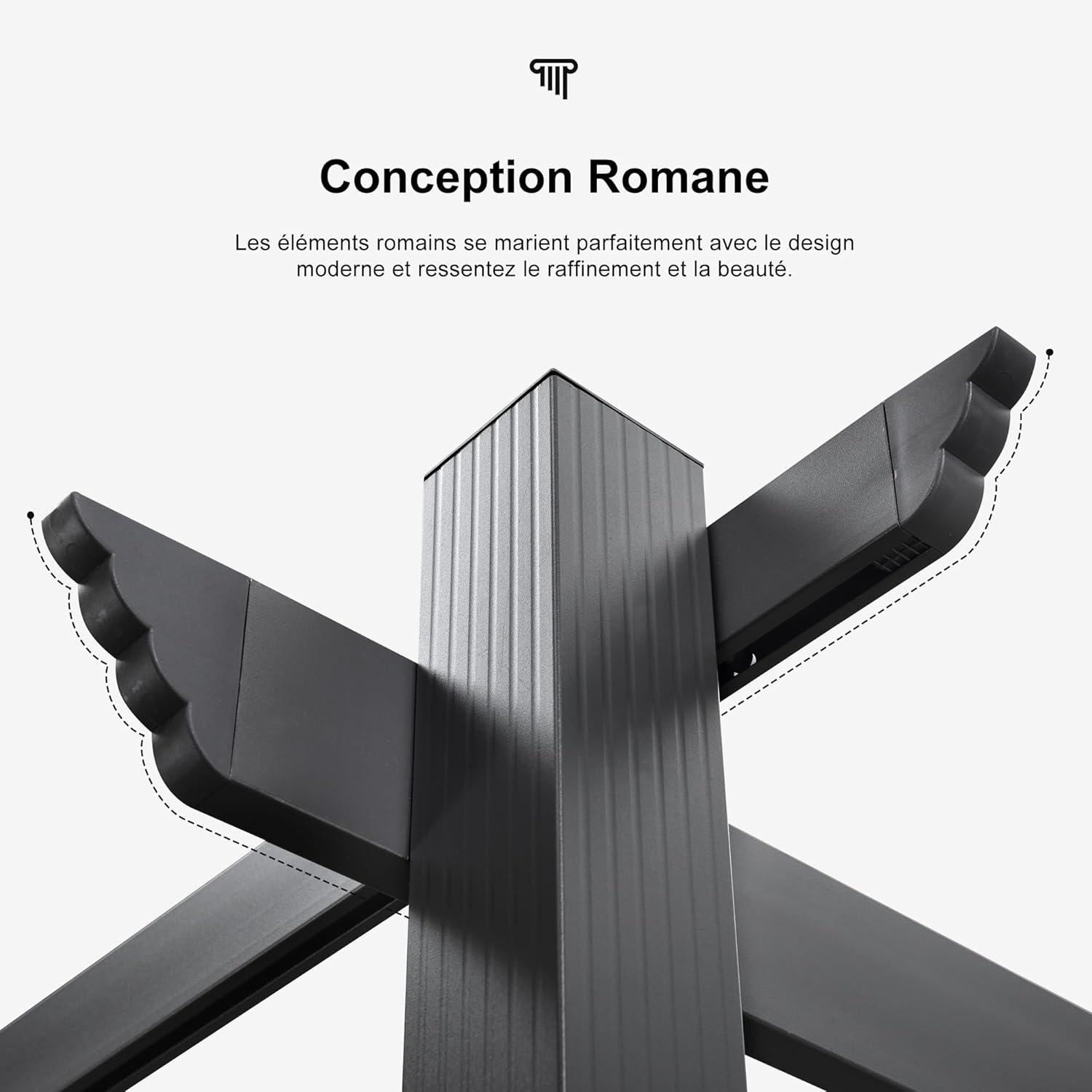 Purple Leaf - Pergola Aluminium 5.5 x 3.5 m - Éclairage LED intégré, toit rétractable, tissu teinté, structure résistant